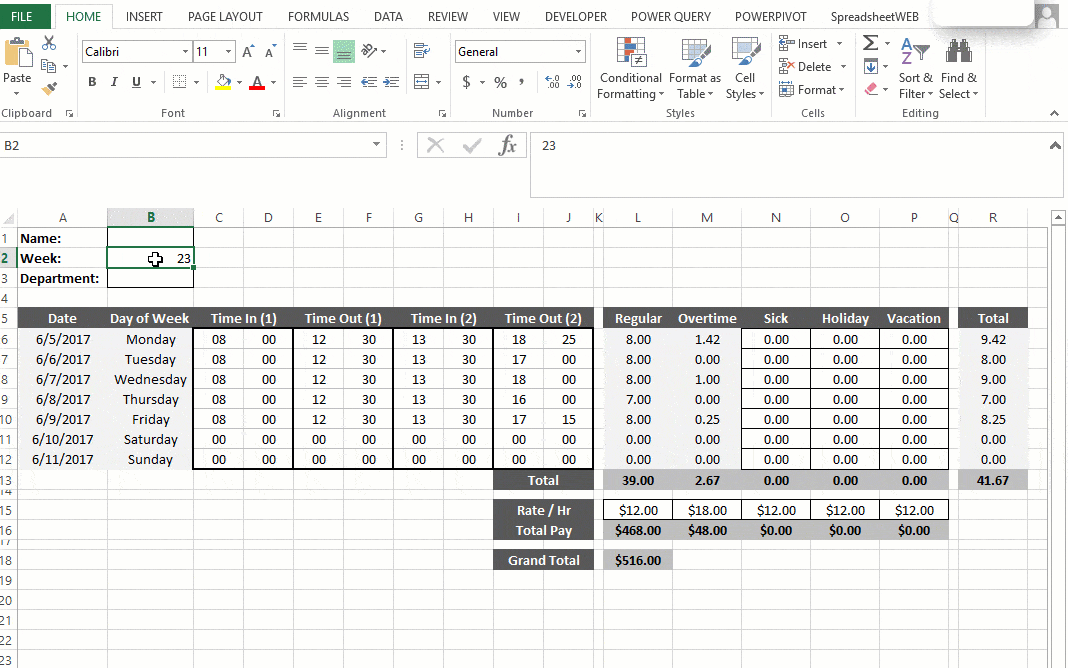 Create Your Own Custom Time Cards in Excel A HowTo Guide