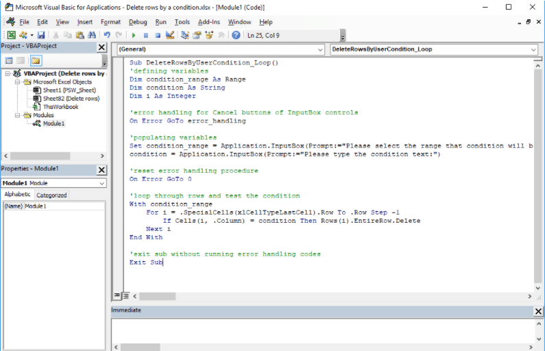 How to make Excel delete rows with value of your choosing using VBA