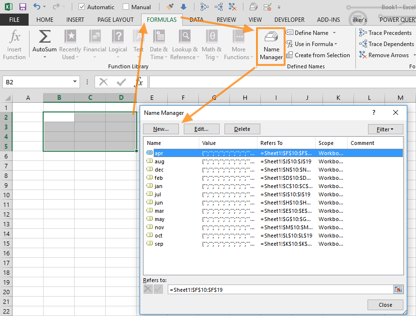 5 Ways to Create an Excel Named Range