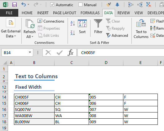 How to use Text to Columns in Excel