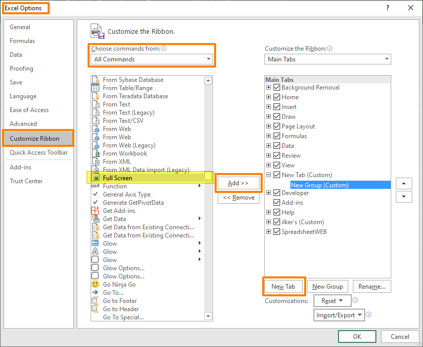 How To Switch To Excel Full Screen Mode