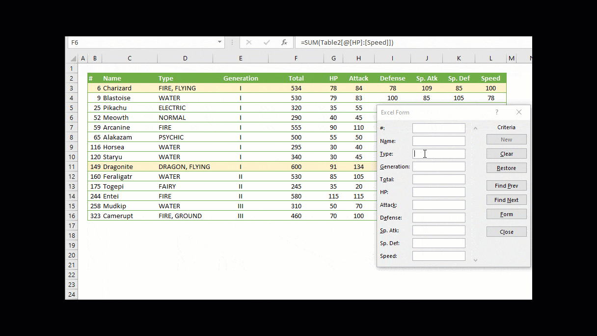 rank excel