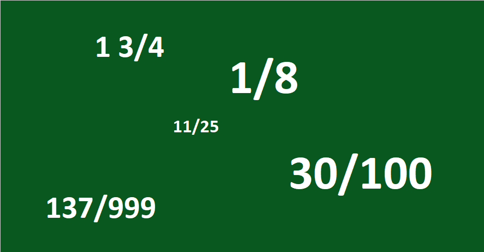 How to display fractions in Excel
