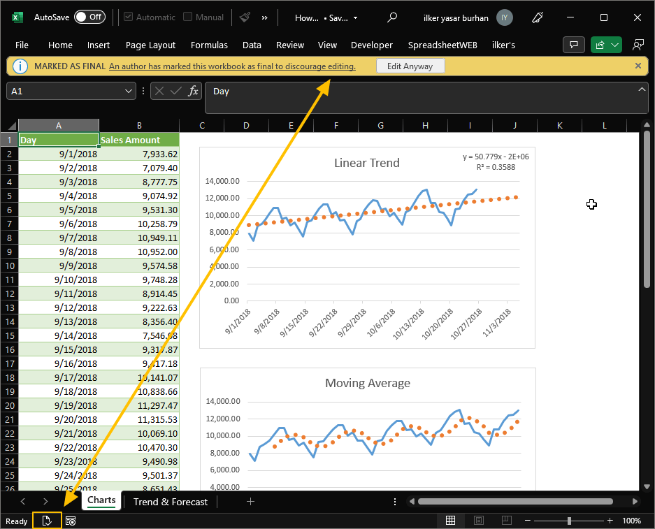 How to Mark a Workbook as Final in Excel Mark as Final