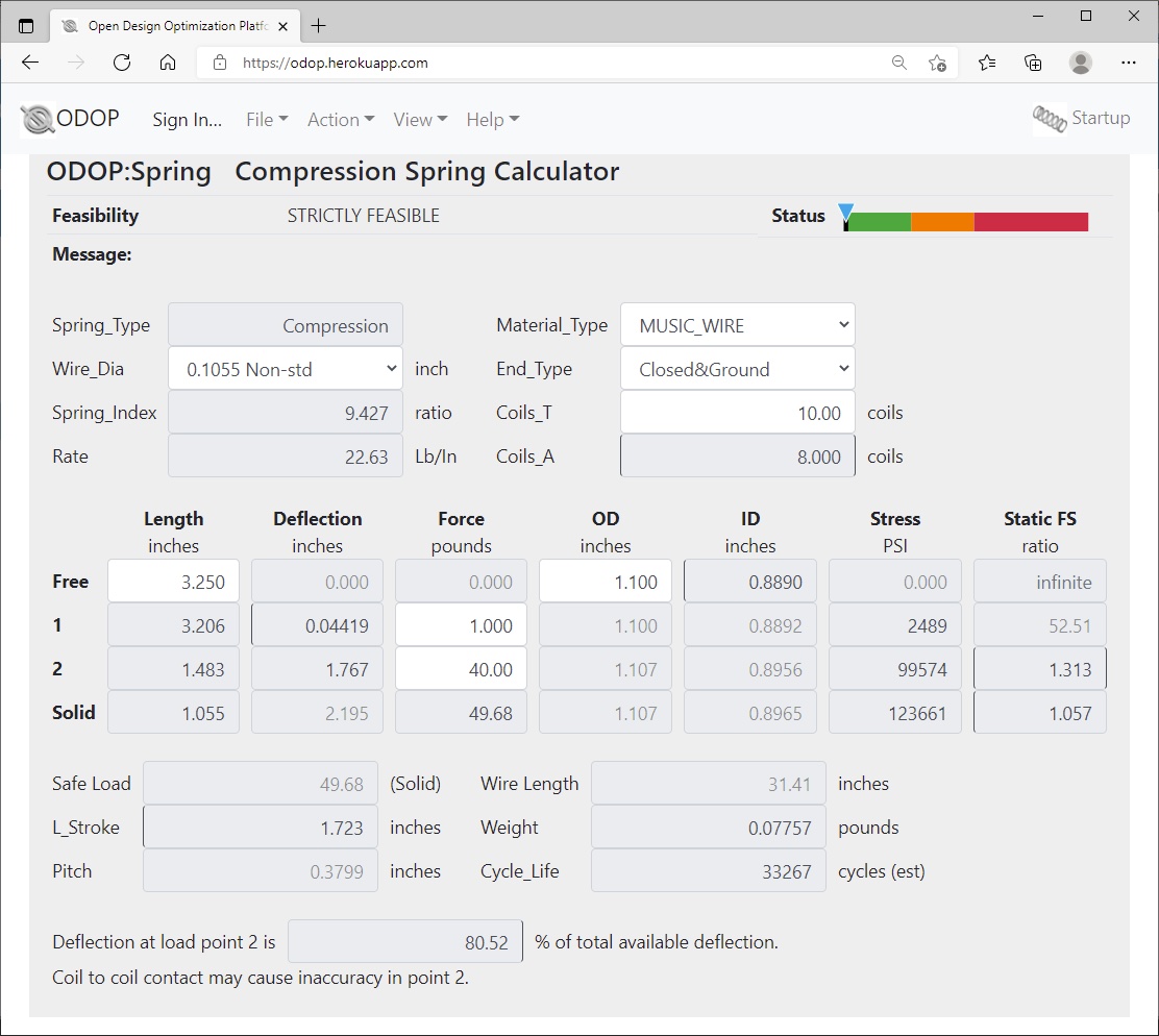 Compression Spring Design Software and Calculator ODOPSpring