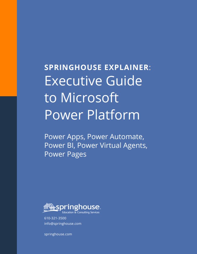 Executive Guide to Microsoft Power Platform Springhouse