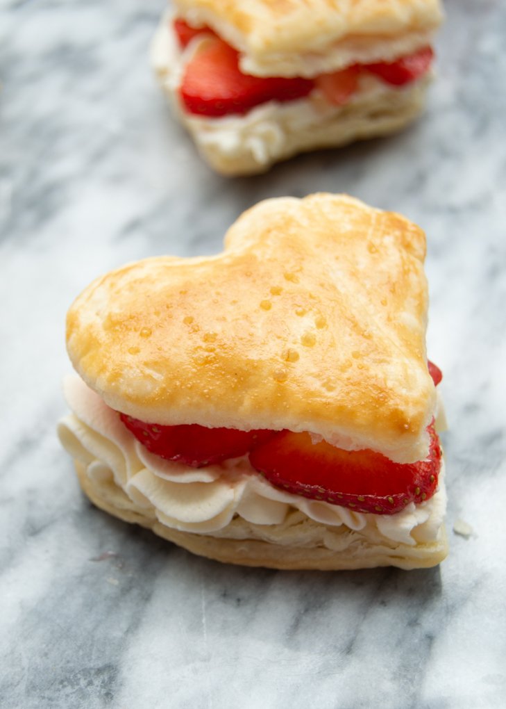 Valentine’s Day Dessert Puff Pastry Hearts Sprinkle of This