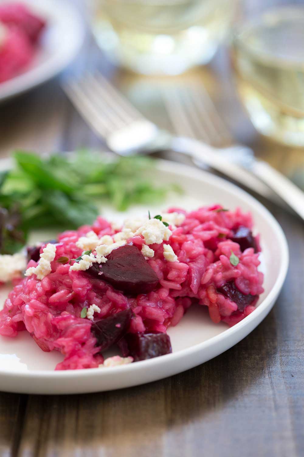 Beet Risotto with Ricotta and Thyme (Pink for Breast Cancer Awareness) Sprinkles and Sprouts