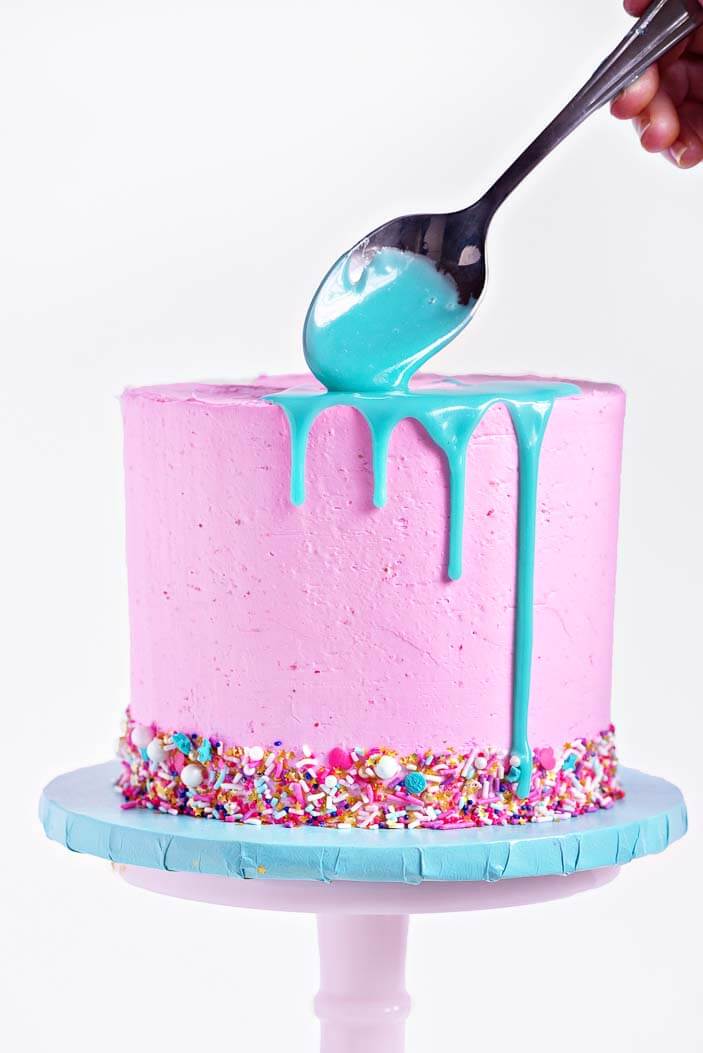 DIY Sprinkle Drip Cake Sprinkles For Breakfast