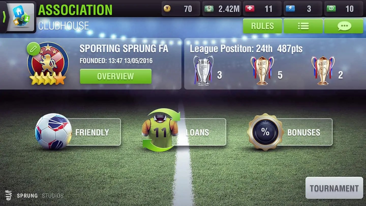 Top Eleven Football Manager Sprung Studios