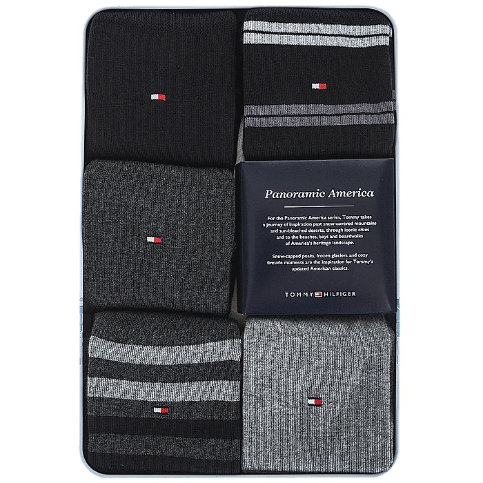 Tommy Hilfiger Herren Socken Metall Geschenkbox 5/4/3 Paar Business