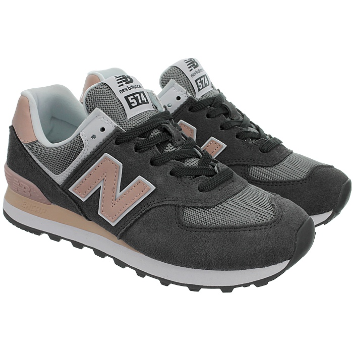New Balance W574 weiß grau Damen Leder LowTop Sneakers Freizeitschuhe
