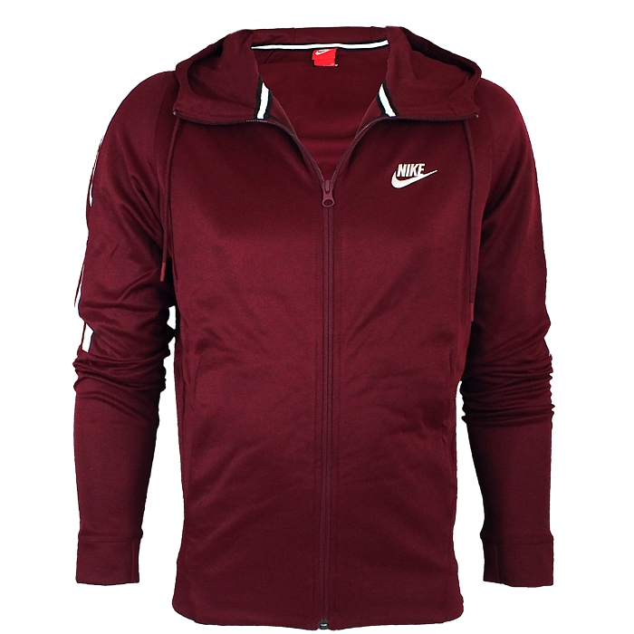 Nike Sportswear Tribute Jacket men's hooded tracktop white black red Training eBay