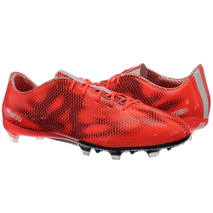 Adidas F30 FG Men's soccer cleats red or black snakeprint upper FG