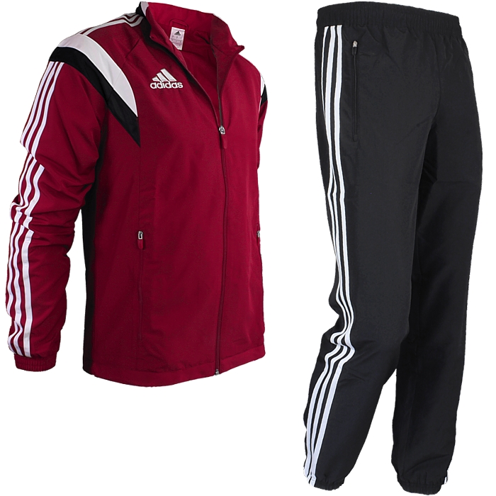 Adidas Condivo 14 PRE Herren Trainingsanzug rot/schwarz Jogging Fitness