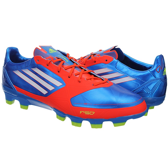 Adidas F50 ADIZERO TRX HG Fußballschuhe Nocken schwarz orange blau Leder NEU eBay