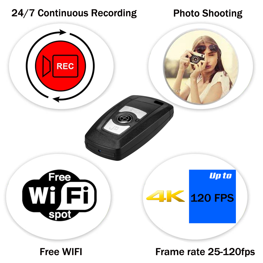 4K ULTRAHD KEY FOB WIFI CAMERA - Spygadgets