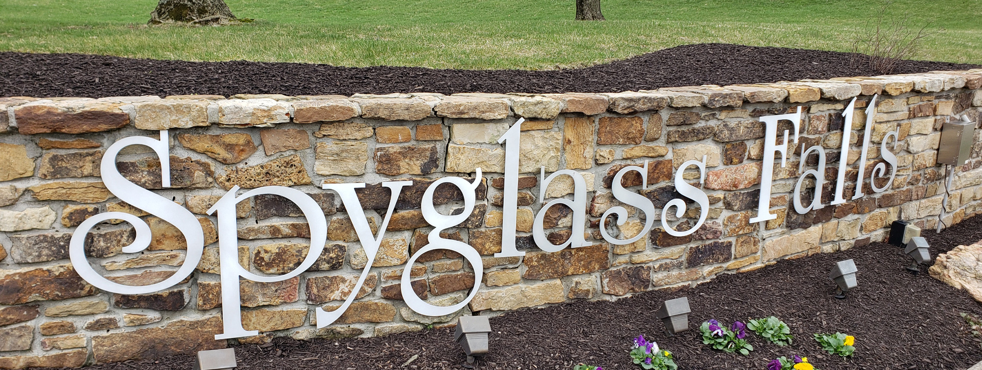 Spyglass Falls. A residential community in Fishers, Indiana