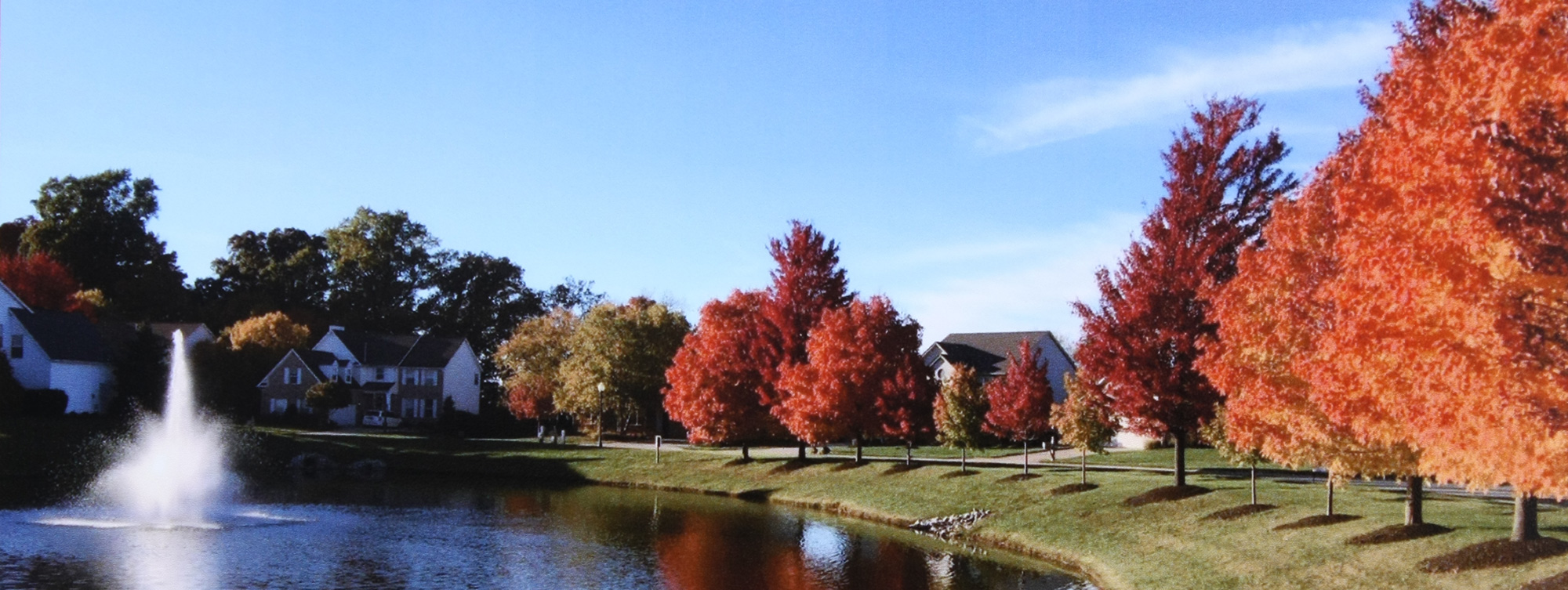 Spyglass Falls. A residential community in Fishers, Indiana