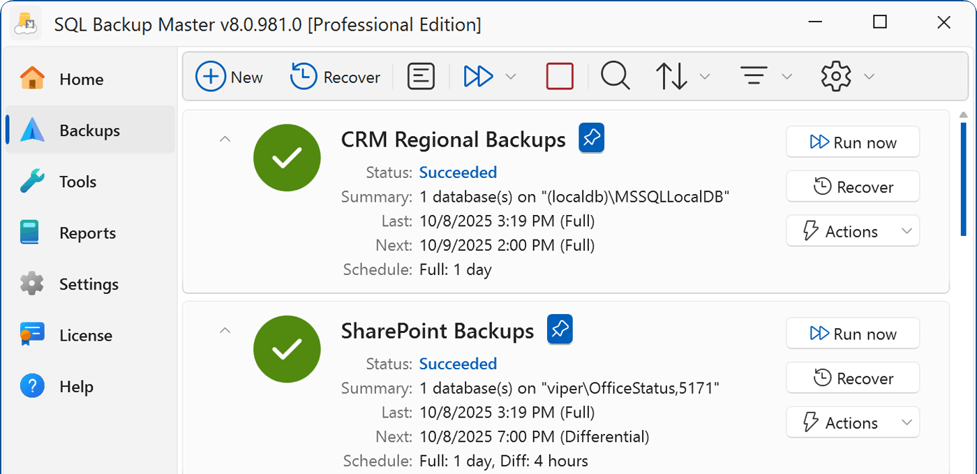 SQL Backup Master Free SQL Backup Software