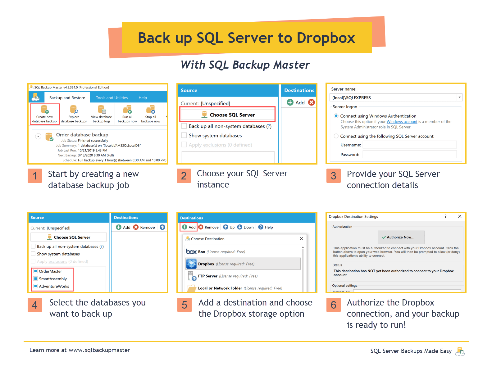 SQL Backup Master Free OffSite SQL Backup Software