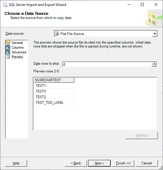 Column length conversion issues SQL DataTool