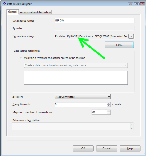 Resolving Analysis Services “The provider ‘SQLNCLI.1’ is not registered