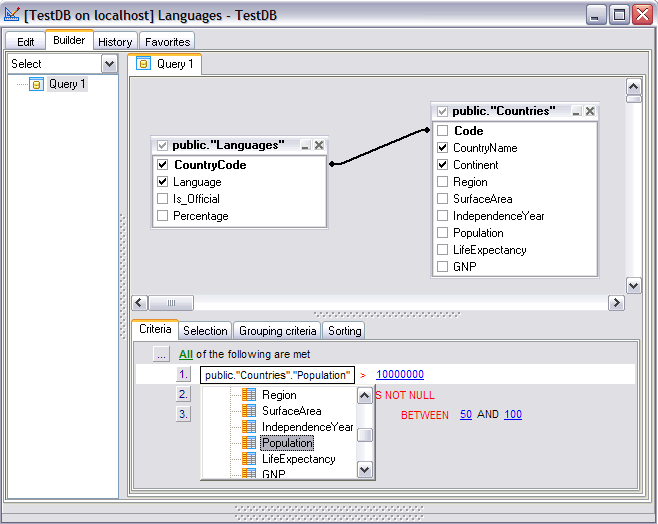 SQL Query for PostgreSQL SQLManager