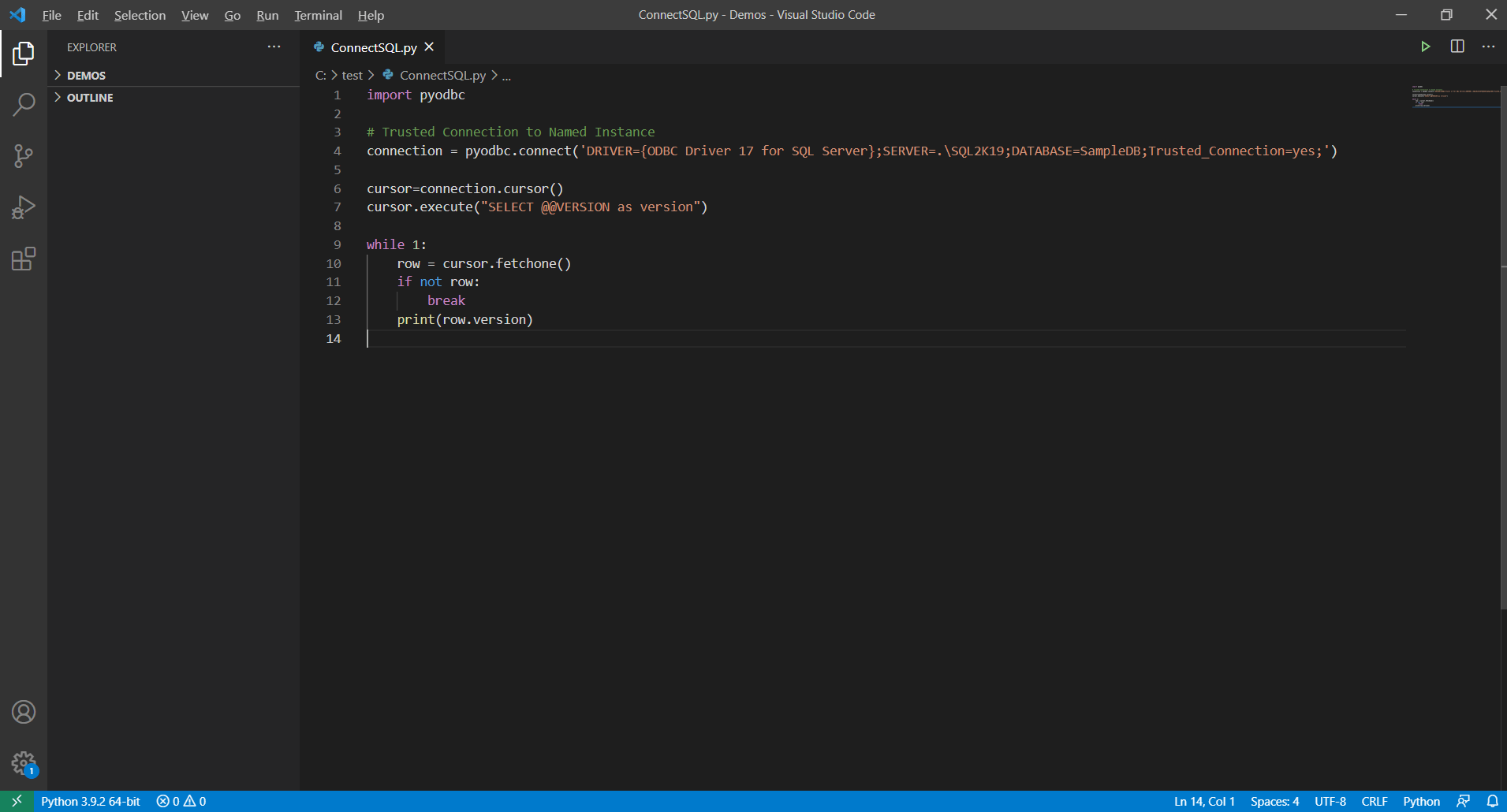 How to Connect to SQL Server Databases from a Python Program