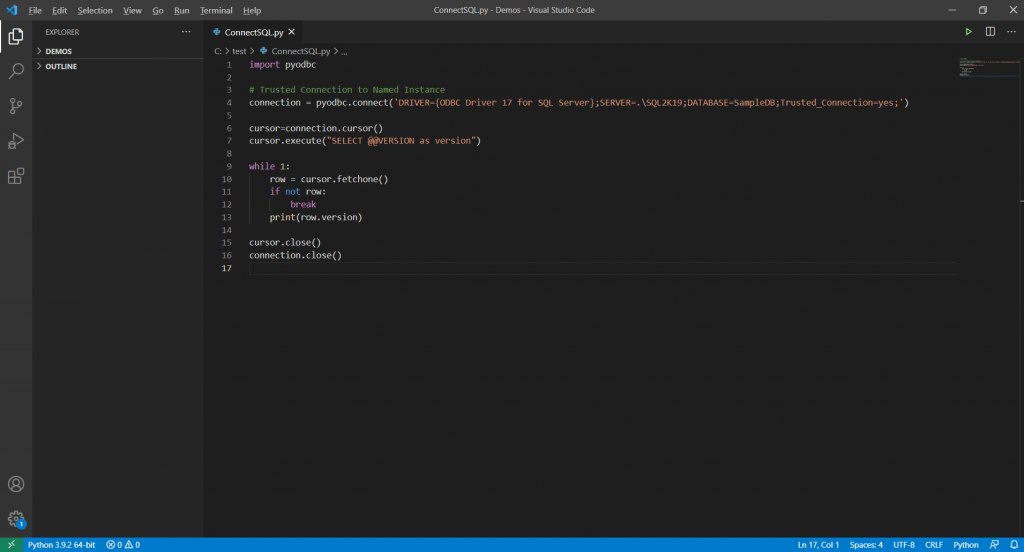 How to Connect to SQL Server Databases from a Python Program