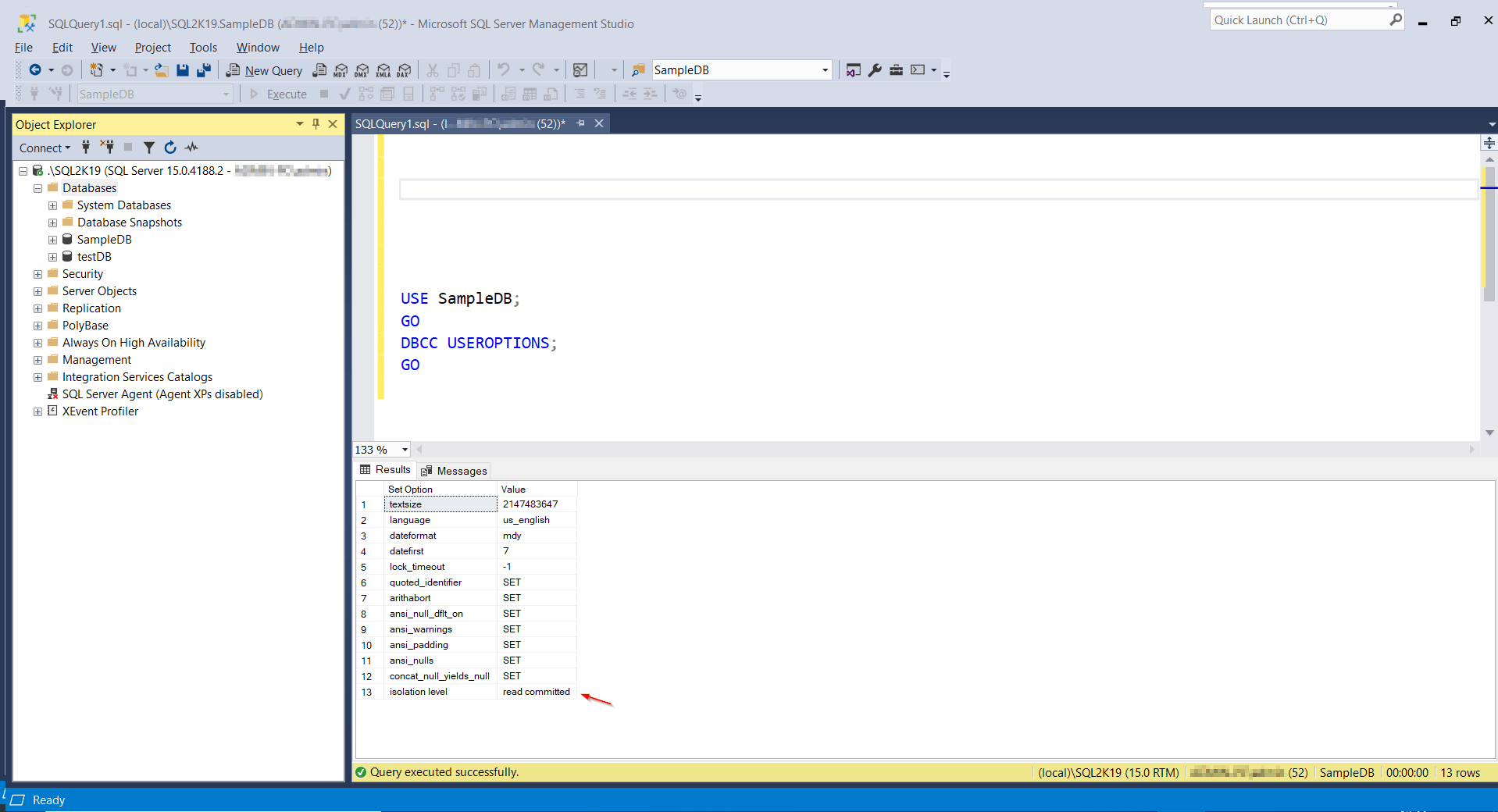 How Can I Check the Isolation Level for a Specific SQL Server Database