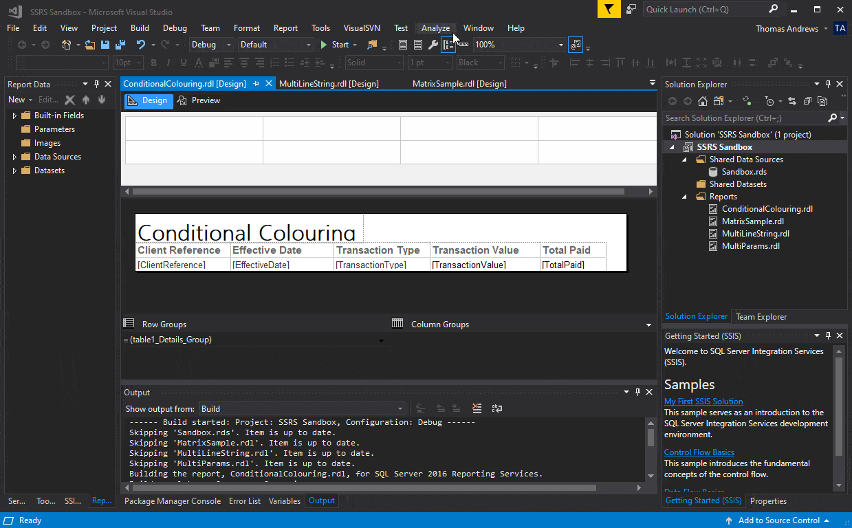 Conditional Formatting with SSRS SQLServerCentral