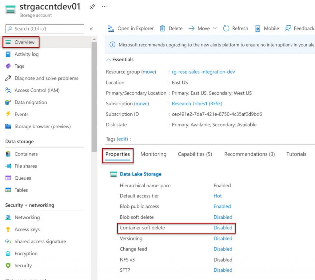 Prevent Accidental Data Deletion in Azure Storage Container with Soft