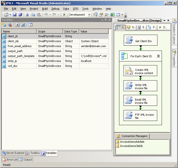 Basics of XML and SQL Server, Part 5 Generate/Transmit XML with SSIS