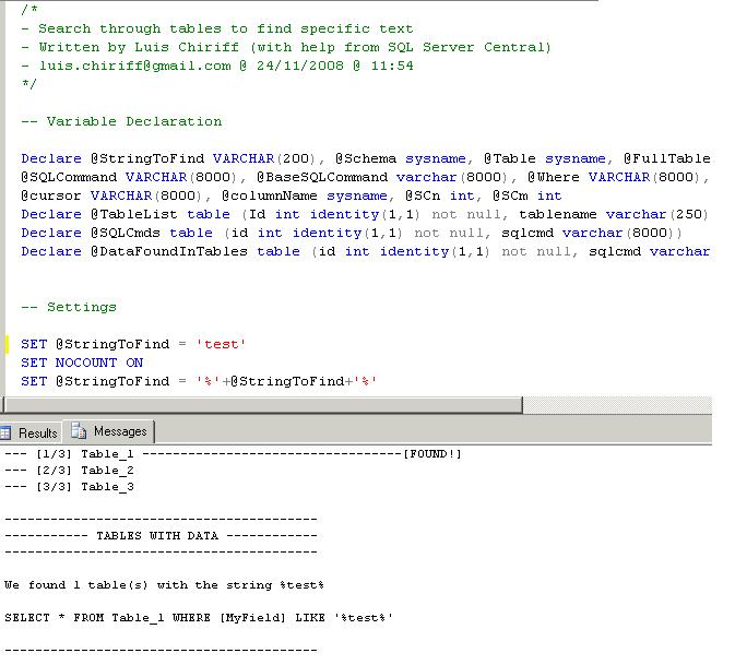How To Search Data From All Tables In Sql Server