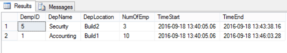 How to track the history of data changes using SQL Server 2016 System