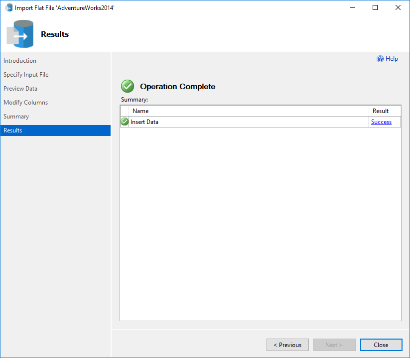 How to import a flat file into a SQL Server database using the Import