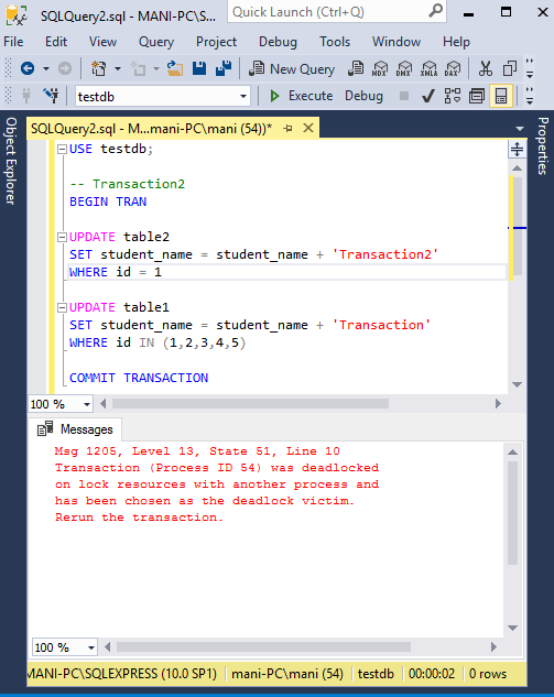 How SQL Server selects a deadlock victim