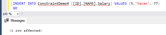 Commonly used SQL Server Constraints FOREIGN KEY, CHECK and DEFAULT