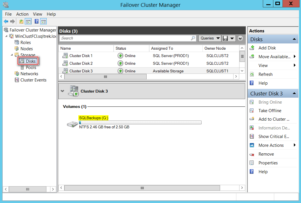 How to add a new disk to an existing SQL Server failover clustered instance