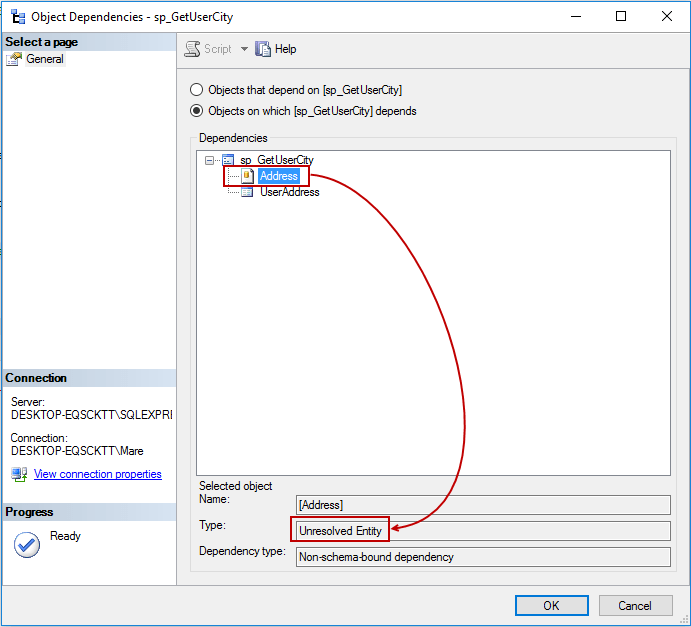 How to create a SQL dependency diagram in SQL Server