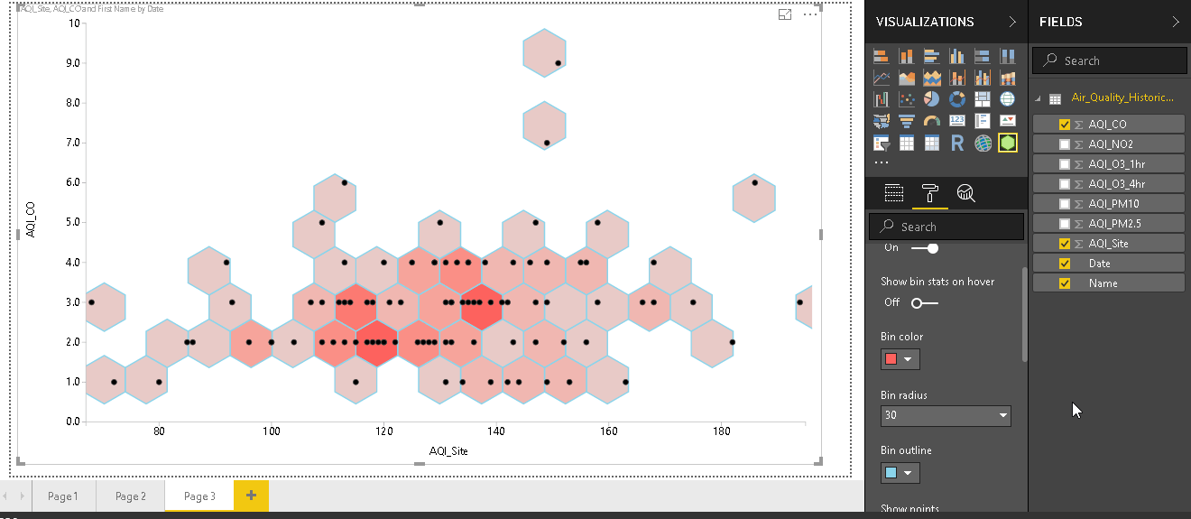 Hexbin Scatterplot in Power BI Desktop