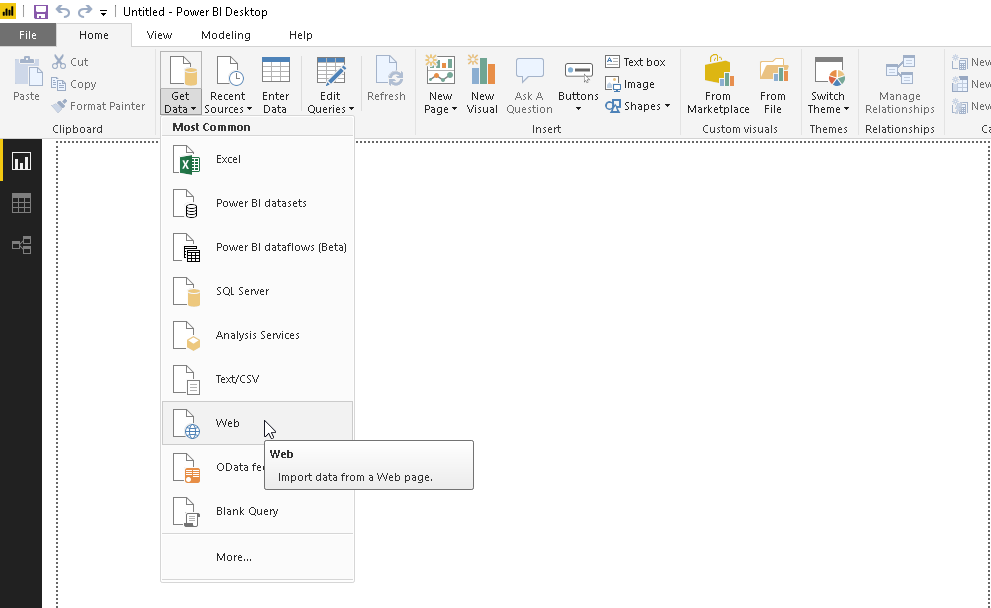 Candlestick chart for stock data analysis in Power BI Desktop