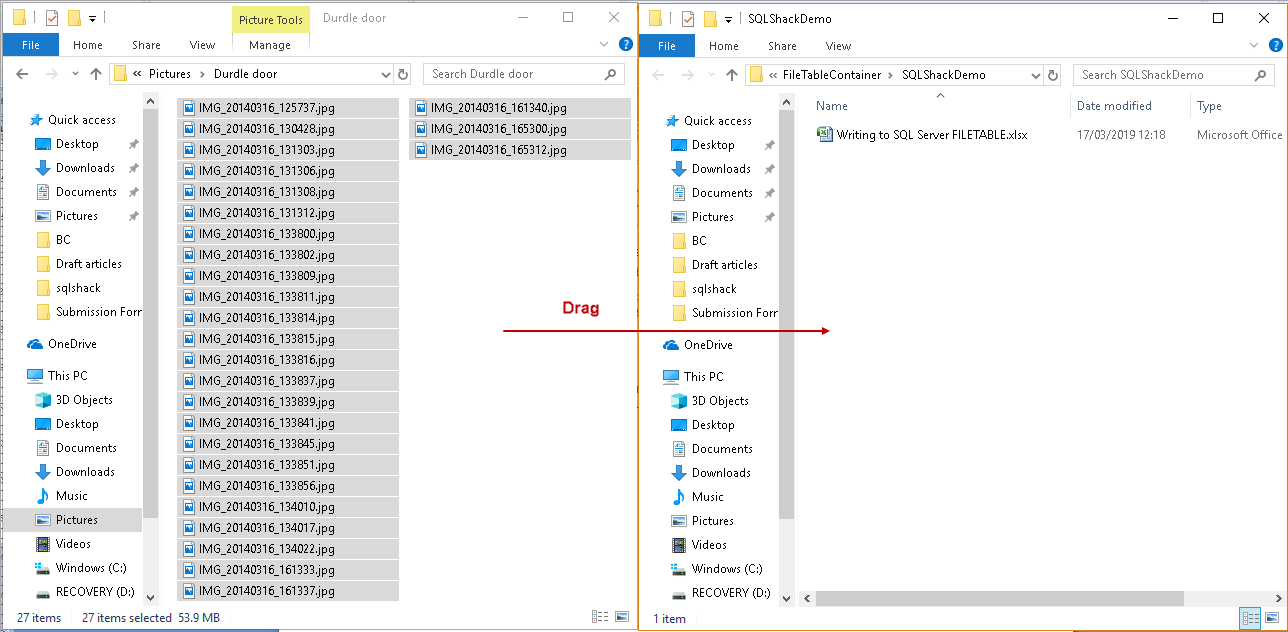 Managing Data in SQL Server FILETABLEs