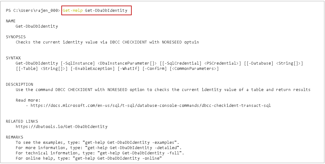 IDENTITY columns threshold using PowerShell SQL Server DBATools