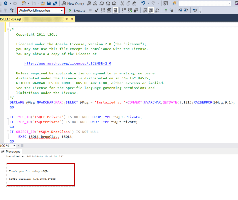 SQL unit testing with the tSQLt framework for beginners