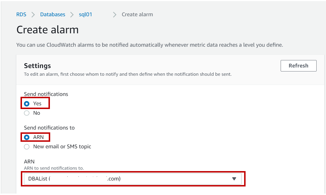 AWS RDS SQL Server Monitoring database instances
