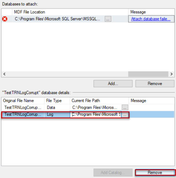 How to Rebuild a Database with a Corrupted or Deleted SQL Server Transaction Log File