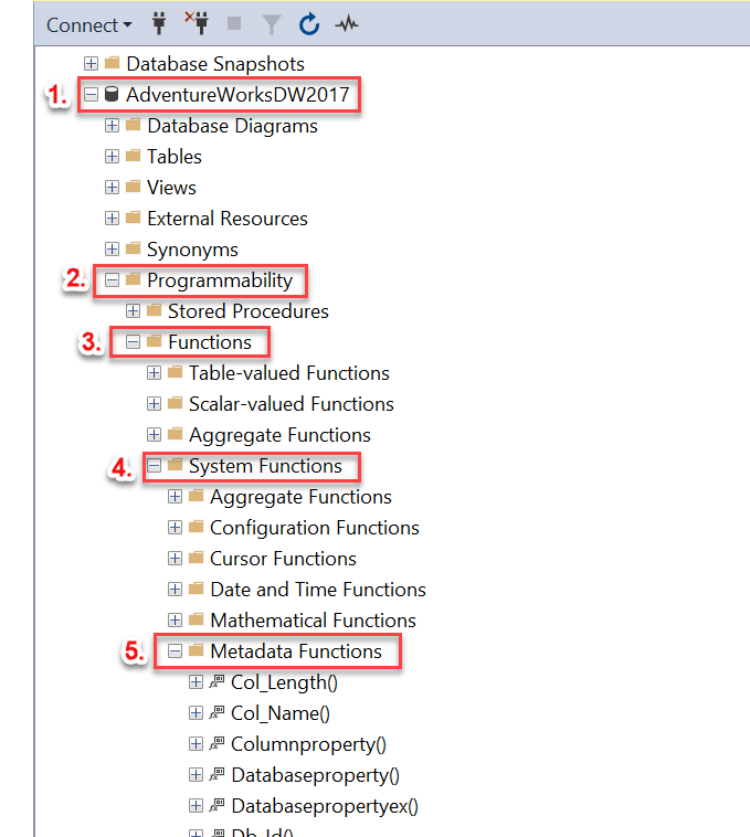 A complete guide to TSQL Metadata Functions in SQL Server