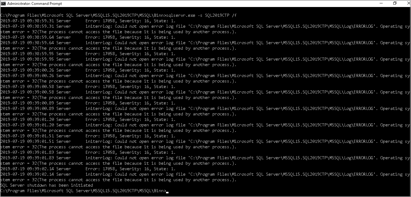 Overview of SQL Server Startup Parameters for the SQL Database Engine